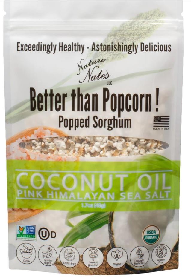 NATE POPPED SORGHUM COCO OIL 142g