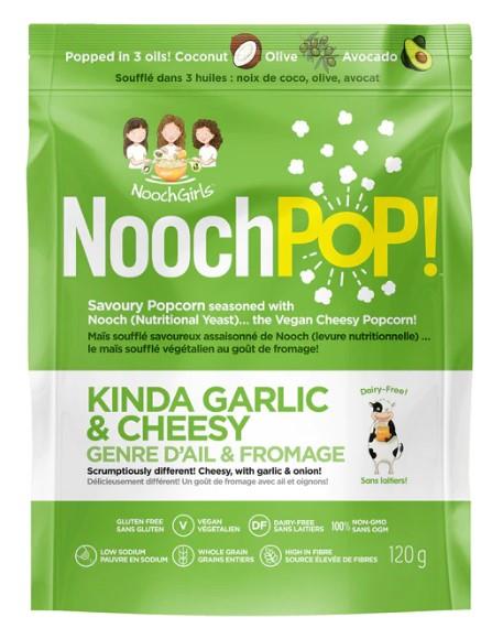 NOOCHPOP POPCORN GARLIC/CHEESE 120g