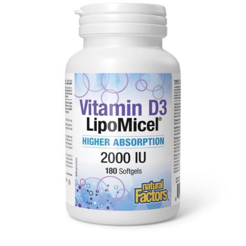 NF VITAMIN D3 LIPOMICEL 2000 IU / 180 SGELS