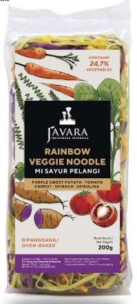 JAVARA NOODLES RAINBOW VEGGIE 200g