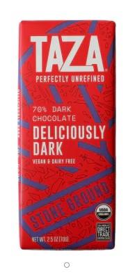 TAZA DARK CHOC BAR 70% 70g