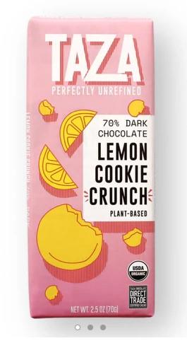 TAZA DARK CHOC BAR LEMON COOK 70g