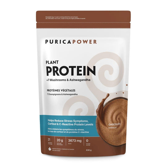 PLANT PROTEIN + MUSHROOMS & ASHWAGANDHA - CHOCOLATE / 630g