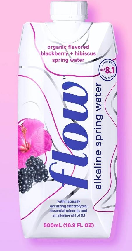 FLOW WATER BLACKBERRY HIBISCUS 500ml