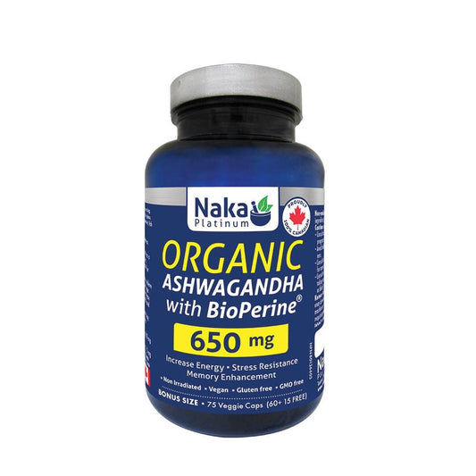 NAKA ASHWAGANDHA w BIOPERINE 75 VCAPS