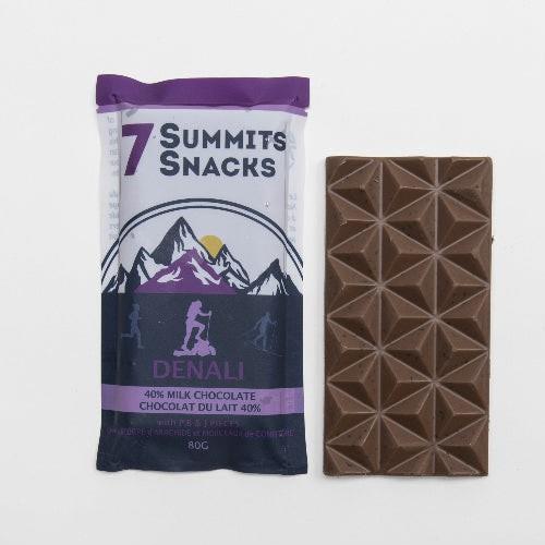 MILK CHOCOLATE BAR w PEANUT & BLUEBERRY - 40% / 80g