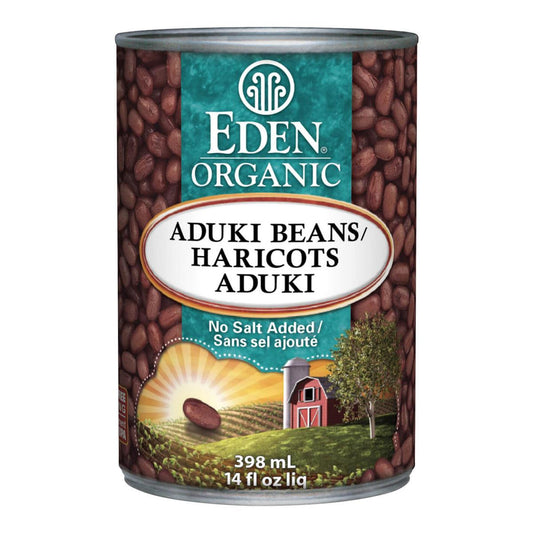 EDEN ORGANIC ADUKI BEANS NO SALT, 398ML
