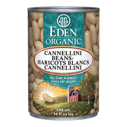 EDEN ORGANIC CANNELLINI BEANS NO SALT ADDED, 398ML
