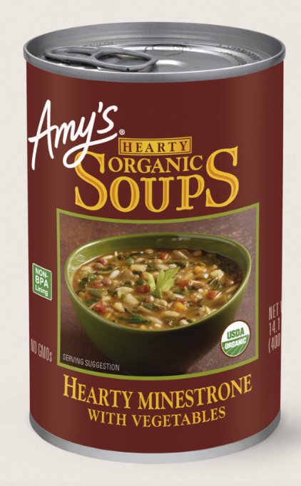 AMY'S SOUP HEARTY MINESTRONE 398ML