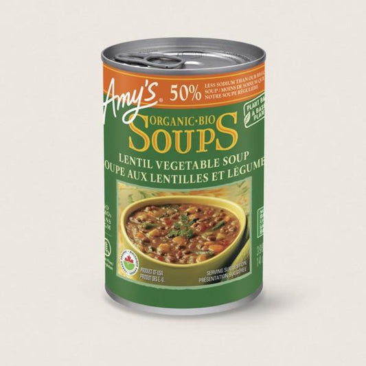 ORGANIC LOW SODIUM LENTIL VEGETABLE SOUP - 398ml