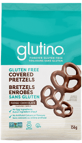 GLUTINO PRETZELS CHOCOLATE, 156G