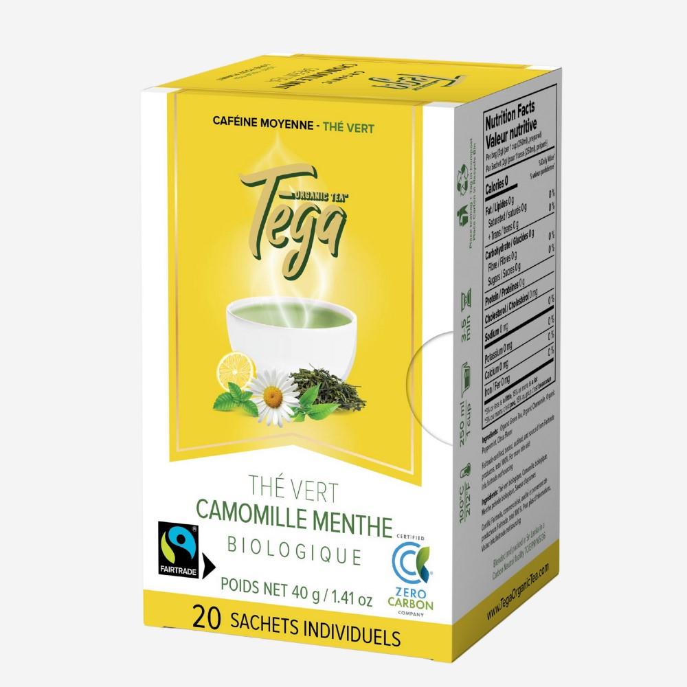 CHAMOMILE MINT GREEN TEA - 20 TEA BAGS