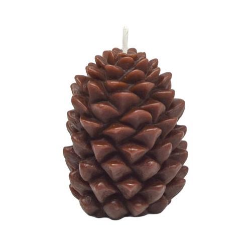 HONEY CANDLES BEESWAX PINECONE CANDLE - BROWN
