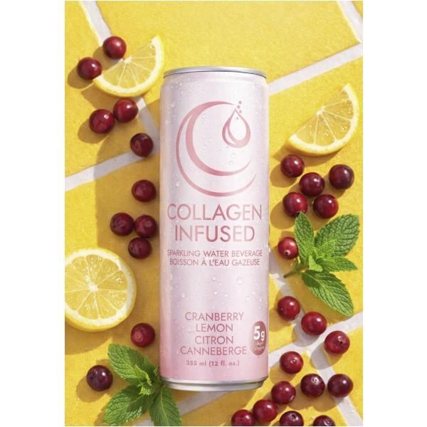 SPARKLING WATER w COLLAGEN - CRANBERRY LEMON / 355ml
