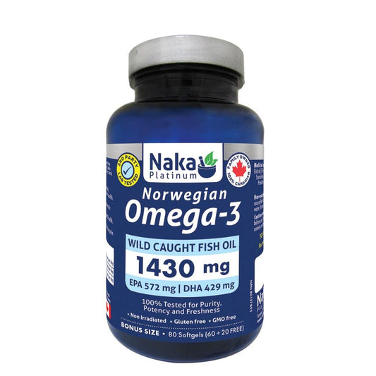 NAKA OMEGA-3 WILD NORWEGIAN FISH OIL - 80 SOFTGELS