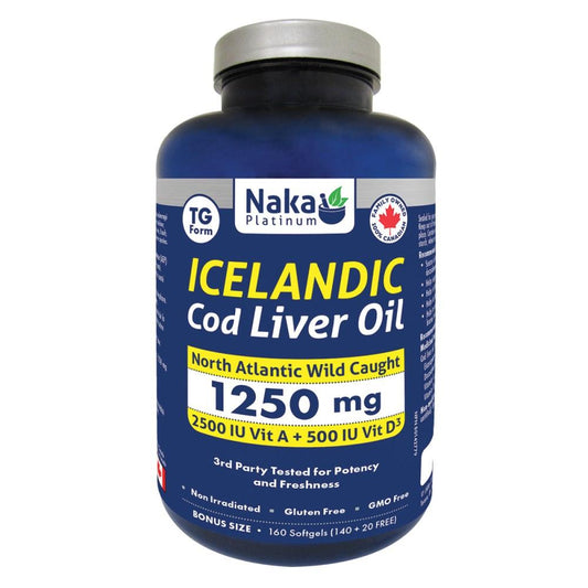 ICELANDIC COD LIVER OIL - 1250mg / 160 SOFTGELS