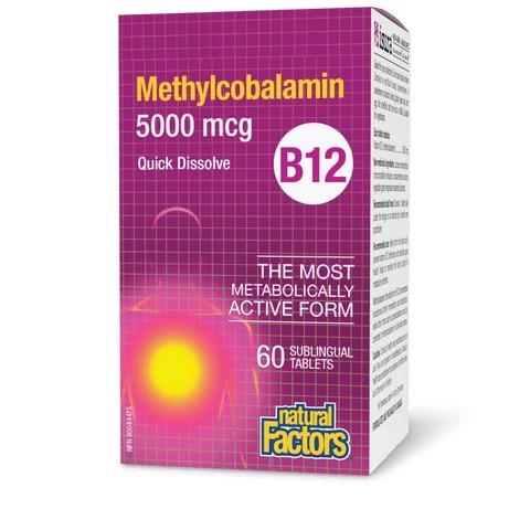 B12 Methylcobalamin, 5000mcg - 60 Sublingual Tabs