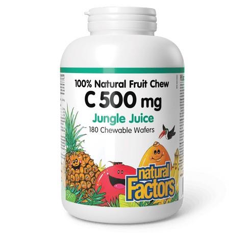 Vitamin C 100% Natural Fruit Chew (Jungle Juice Flavour), 500mg, 180 Chewables