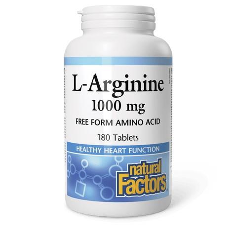 NATURAL FACTORS L-ARGININE 1000MG 180TABS