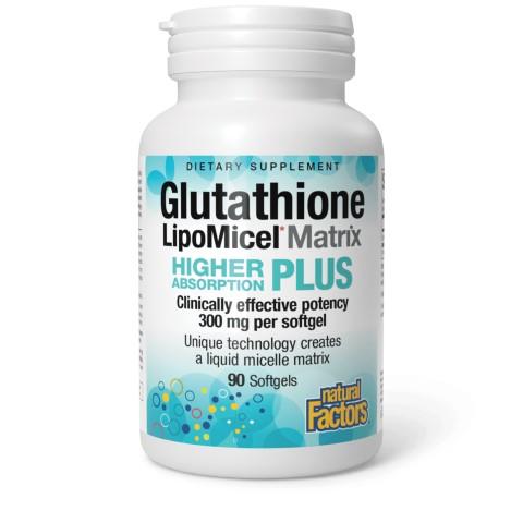 NATURAL FACTORS GLUTATHIONE LIPOMICEL MATRIX 300MG 90 SOFT GELS