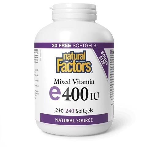 Vitamin E Mixed 400IU, 240 Softgels/Bonus 30