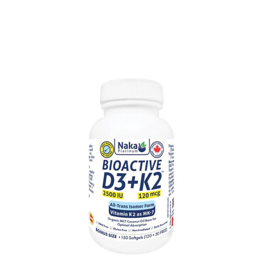 VITAMIN D3 + VITAMIN K2 - 2500 IU + 120mcg / 150 SOFTGELS