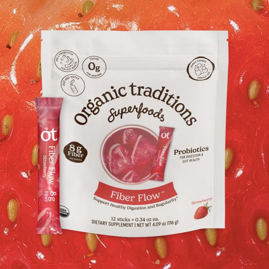 FIBRE FLOW - STRAWBERRY / 12 x 9g SACHETS