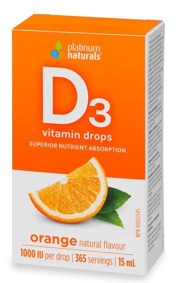 Delicious D Vitamin D3 Drops - 15ml (Orange)