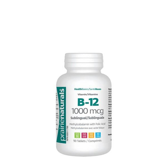 Vitamin B12 w Folic Acid - 1000mcg / 90 Tabs