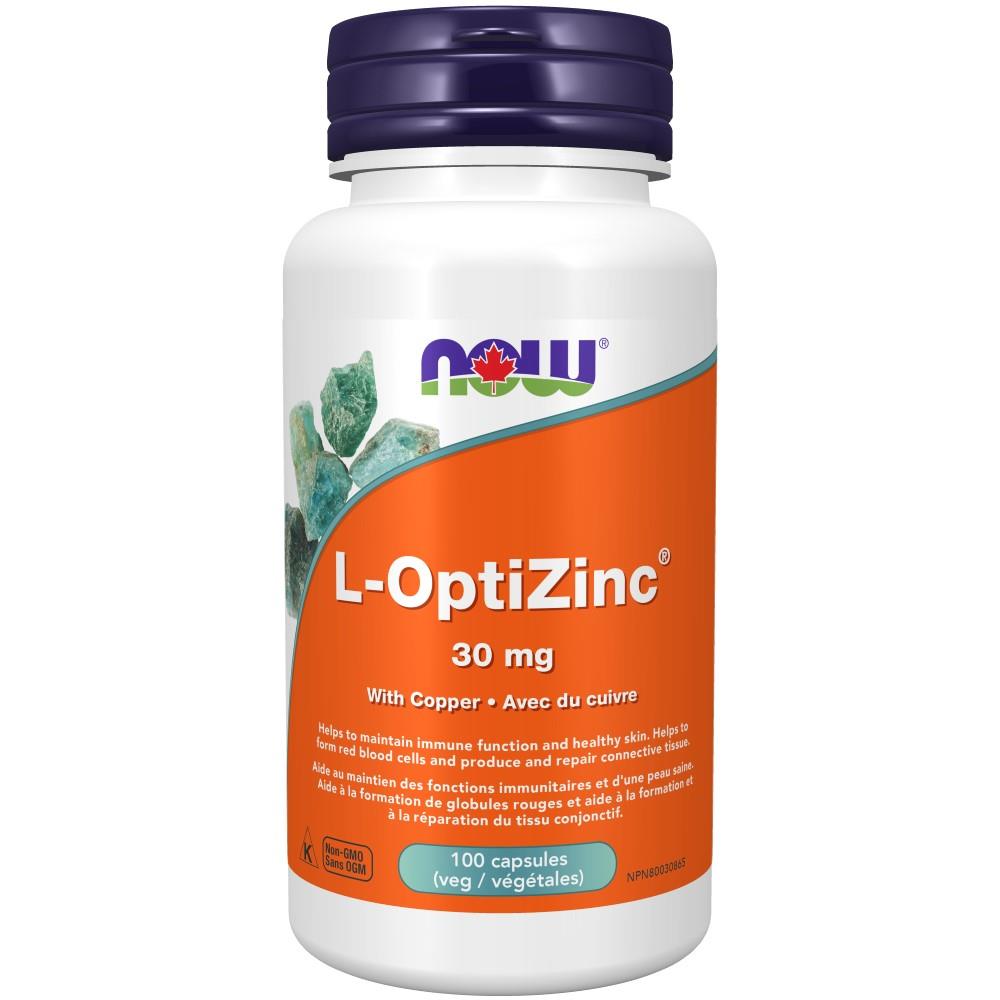 NOW L-OPTIZINC w COPPER - 30mg / 100 VCAPS