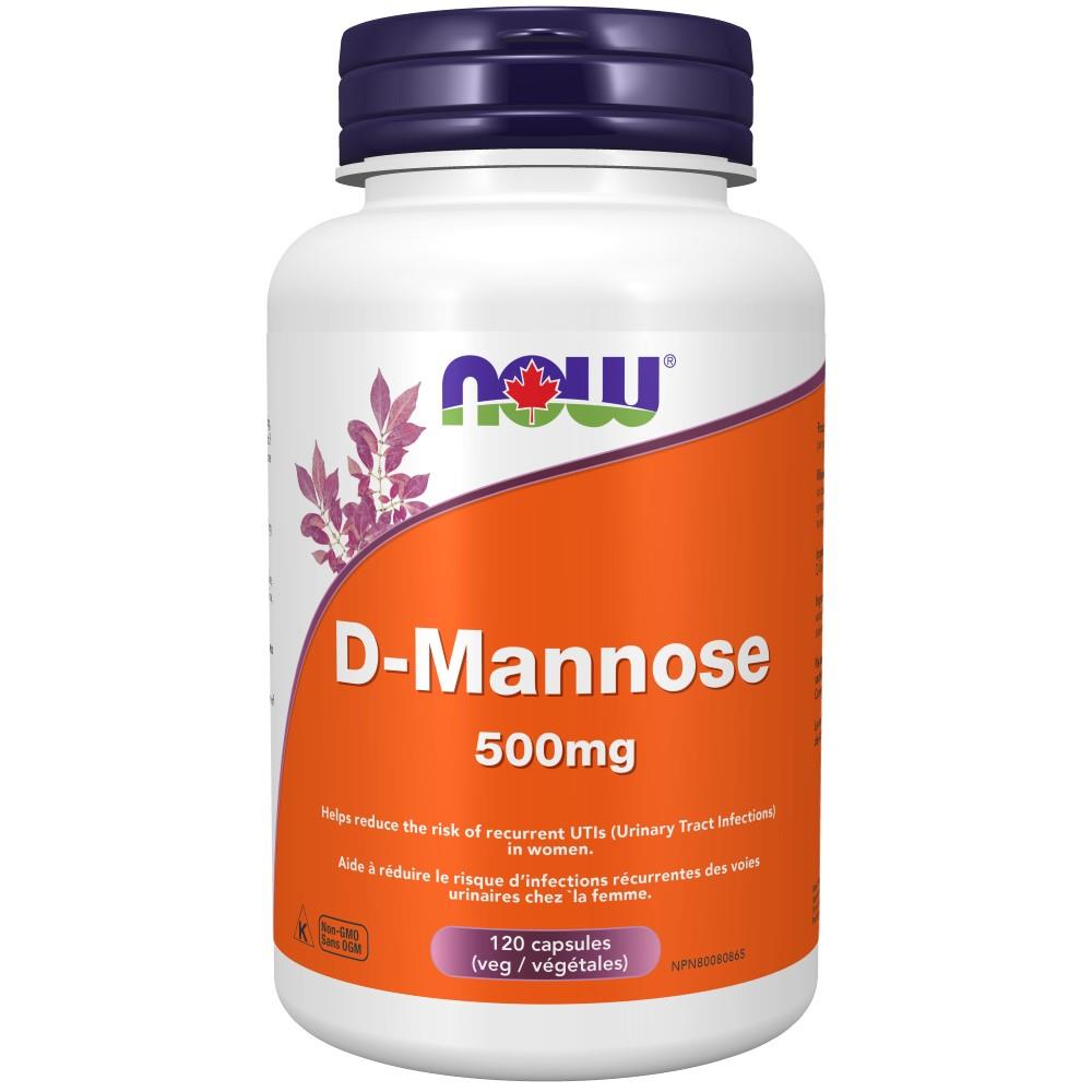 NOW D-MANNOSE - 500mg / 120 VCAPS