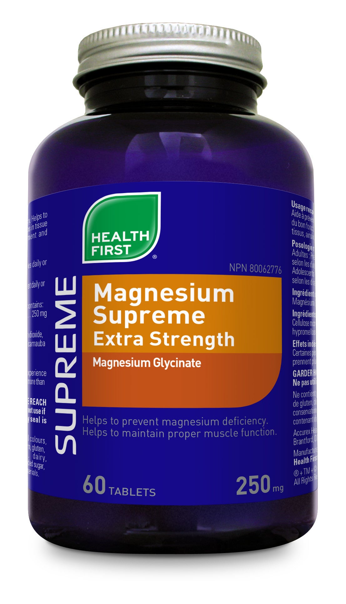 Magnesium Supreme Extra Strength - 250 mg / 120 Tablets