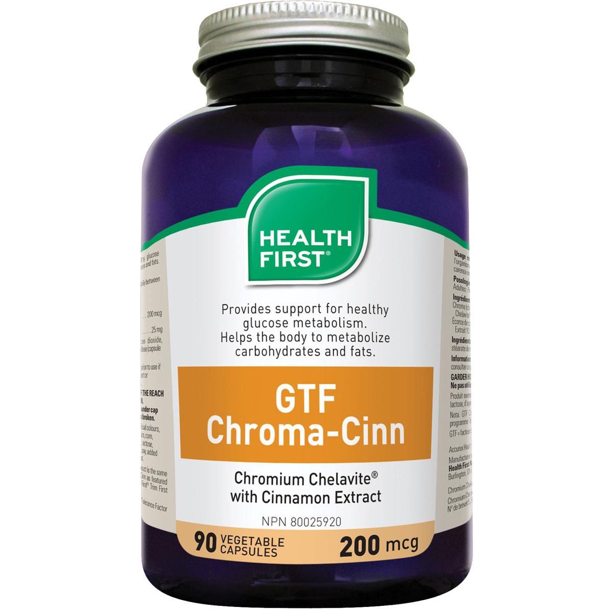 Health First GTF Chroma-Cinn, 200mcg - Homegrown Foods, Stony Plain