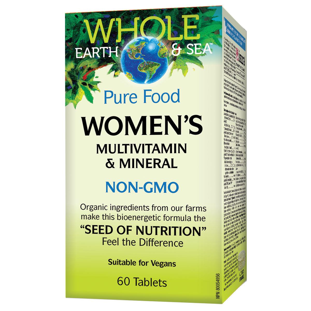 Natural Factors Whole Earth & Sea Women's Multivitamin & Mineral, 60 Tabs