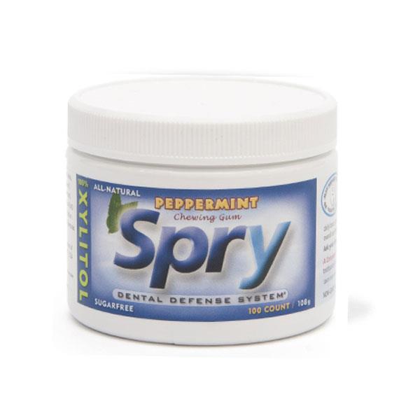 Spry Sugar Free Chewing Gum (Peppermint) - 100 Pieces - Homegrown Foods, Stony Plain