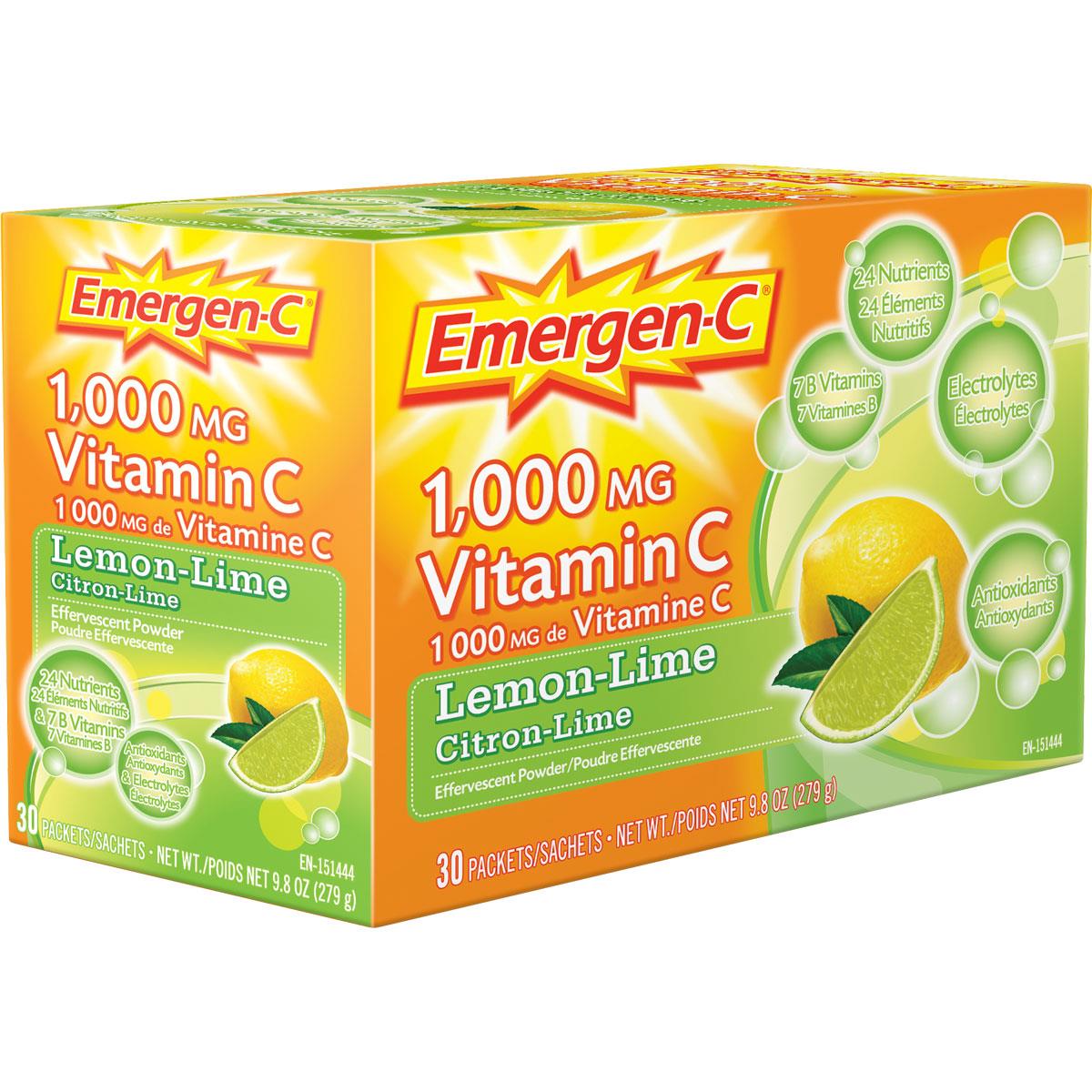 Vitamin C Lemon/Lime 1000mg /  30 packets