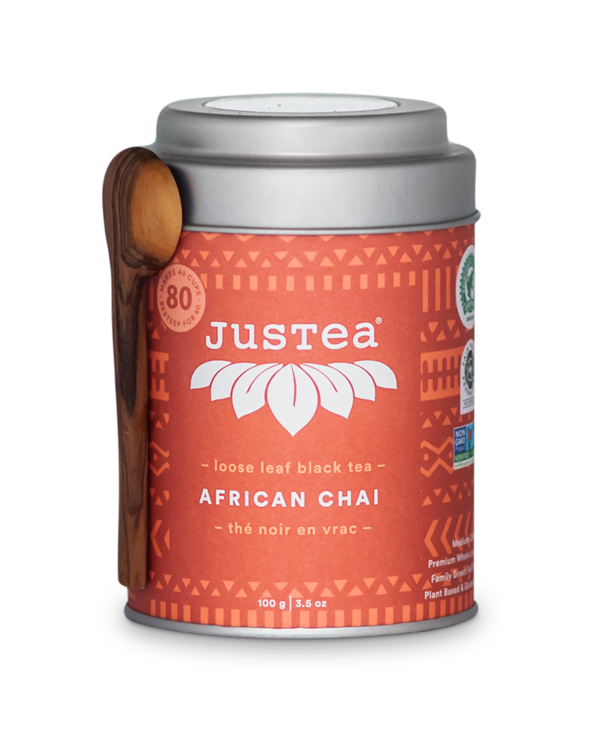 JUSTEA BEVERAGES INC AFRICAN CHAI LOOSE LEAF, 100G