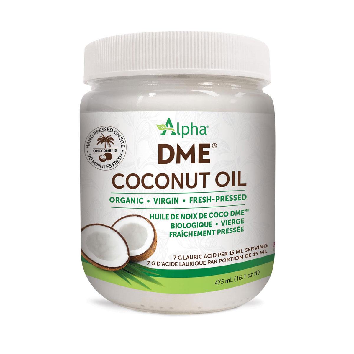 ALPHA HEALTH PRODUCTS COCONUT OIL DME ORGANIC, 475ML