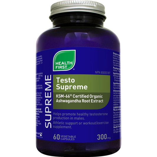 Testo Supreme KSM-66 - 300 mg / 60 Vegetarian Capsules