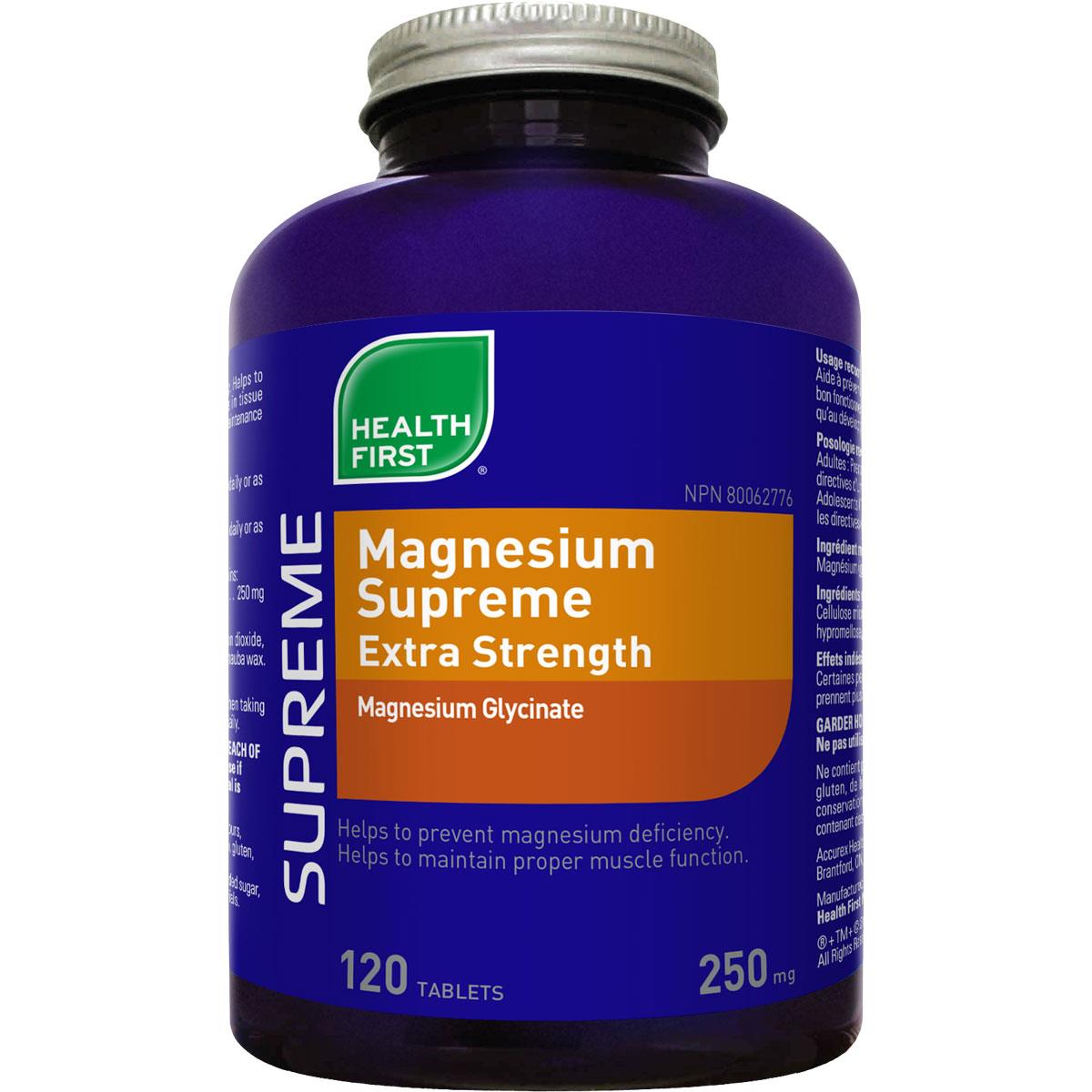 Magnesium Supreme Extra Strength - 250 mg / 60 Tablets