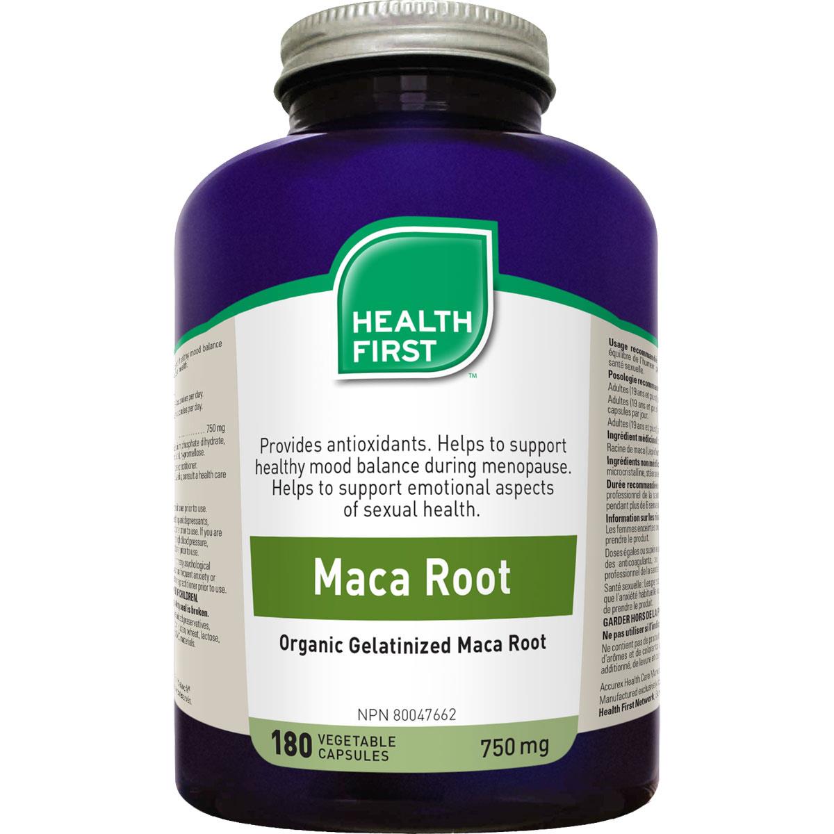 Health First Maca Root, 750mg, 180 VCaps
