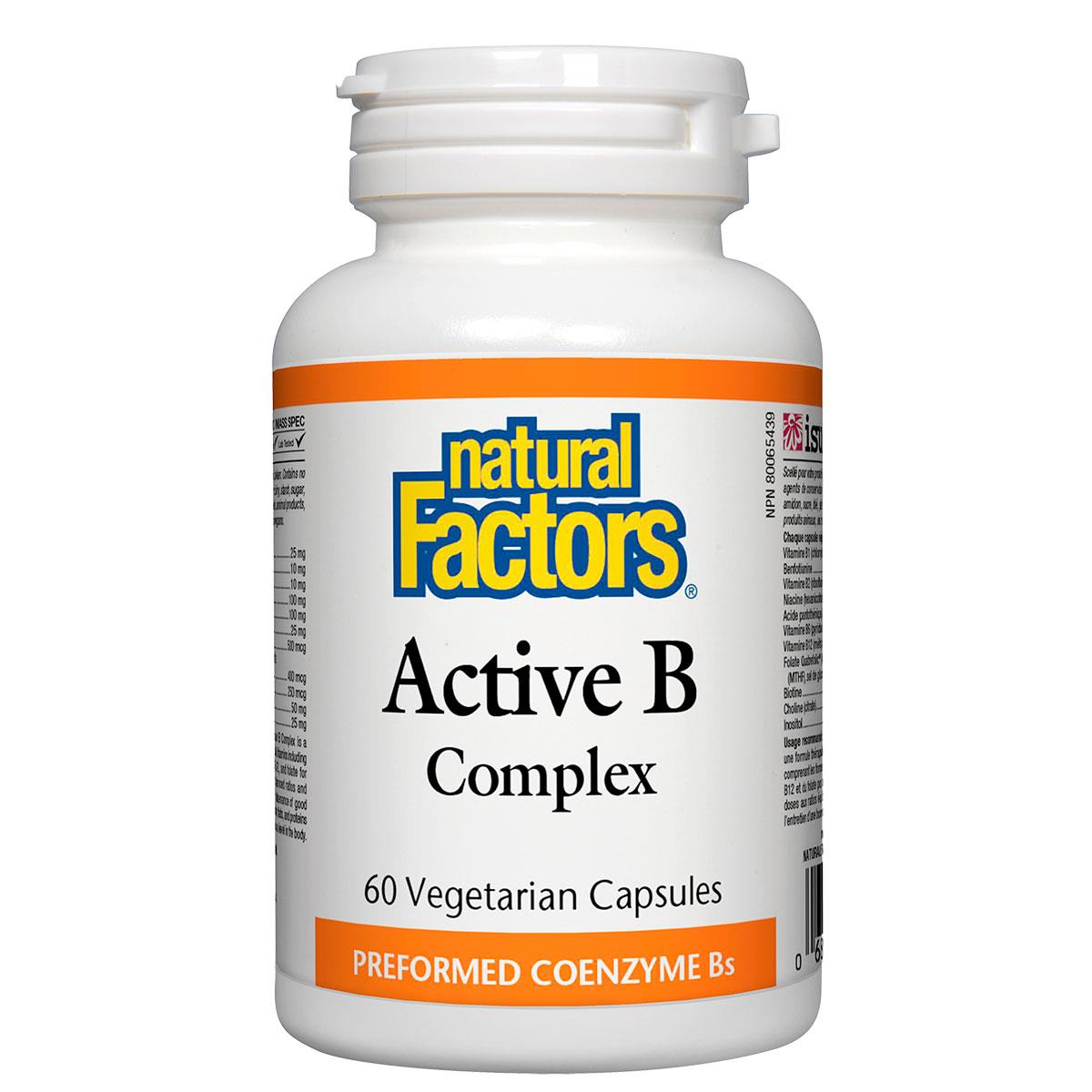 Natural Factors Active Vitamin B Complex, 60 VCaps