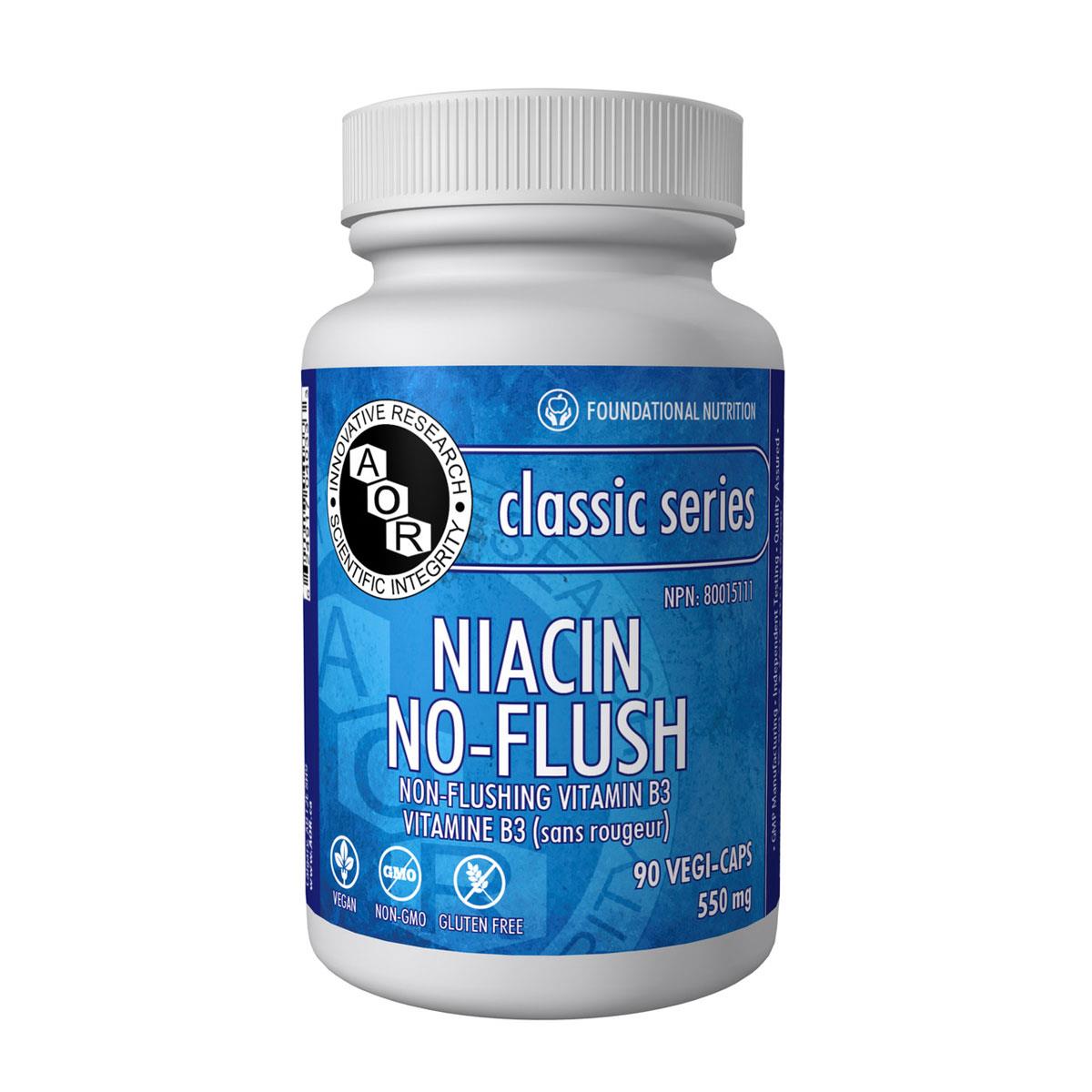 AOR Niacin No Flush (550 mg / 90 Vegetable Capsules)