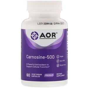 AOR Carnosine 500 - 500 mg / 60 Vegetable Capsules