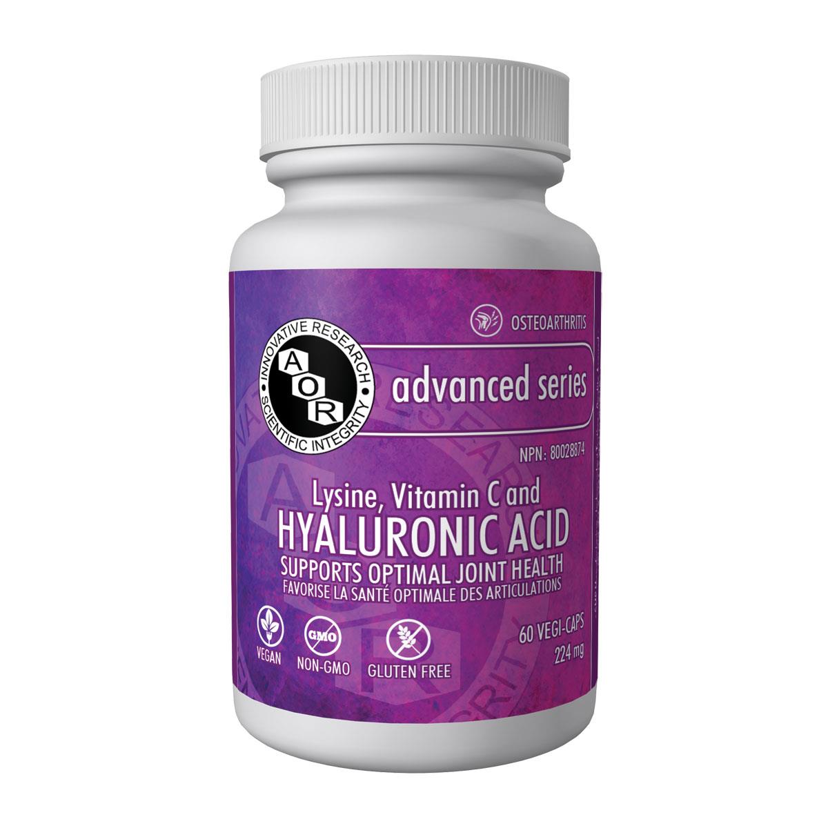 AOR Lysine / Vitamin C / Hyaluronic Acid 60 vegetarian capsules