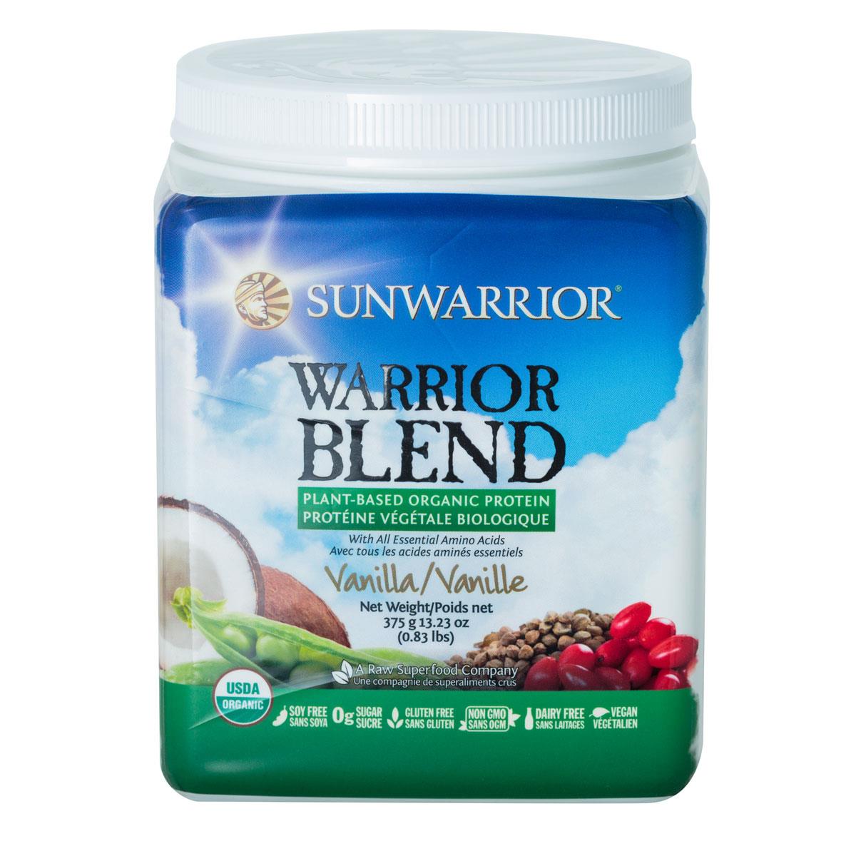 SUNWARRIOR BLEND RAW PROTEIN VANILLA  - 375G