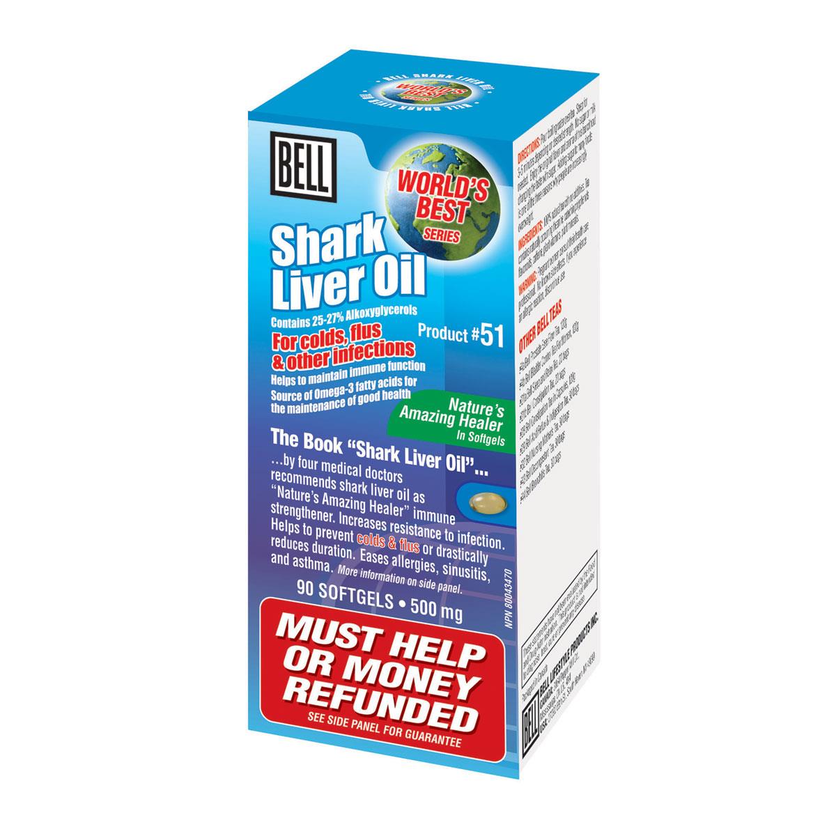 Homegrown Foods Ltd. - Bell Shark Liver Oil - 500 mg / 60 Gel Capsules