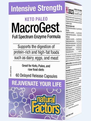 Natural Facotrs - MacroGest Full Spectrum Enzyme Formula.  Keto - Paleo