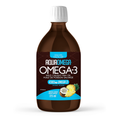 AquaOmega High EPA Omega-3 4382 mg Tropical Flavour 225 ml