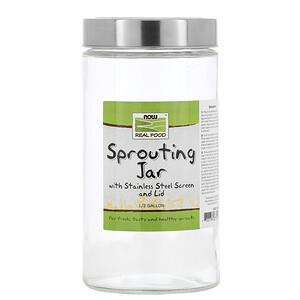 NOW SPROUTING JAR GLASS 1/2 gallon (1.89 litre)
